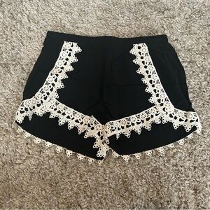 Rue 21 Bohemian Black Shorts